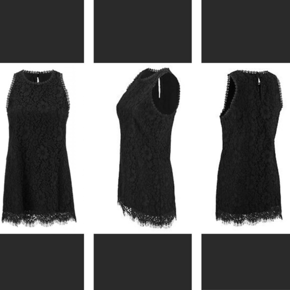 Cabi Black Lace Display Sleeveless Top XSmall - Picture 4 of 9